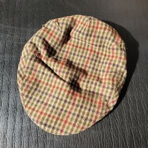 Christy's London Vintage Haymarket %100 lambswool newsboy cap England plaid